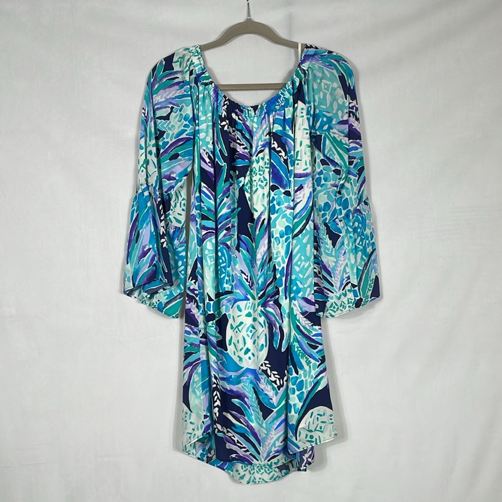 Lilly Pulitzer Nevie Dress Alotta Colada Print Size M NWOT - Picture 5 of 12